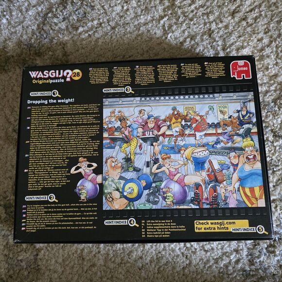 Jumbo WASGIJ 1000 Pc. Original Puzzle #28 "Dropping the Weight!" Finish Picture - Picture 3 of 3